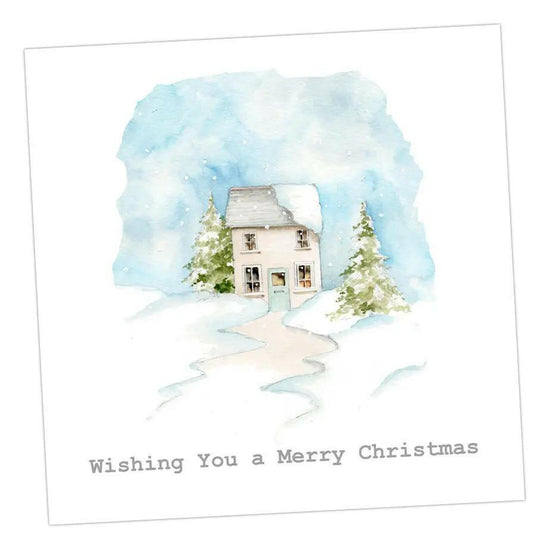 House Christmas Card Greeting & Note Cards Crumble and Core 12 x 12 cm  