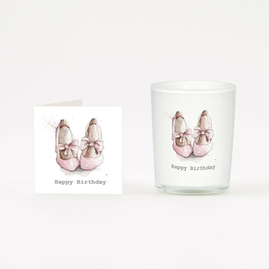 Pink Shoes Birthday Boxed Candle and Card Candles Crumble and Core   