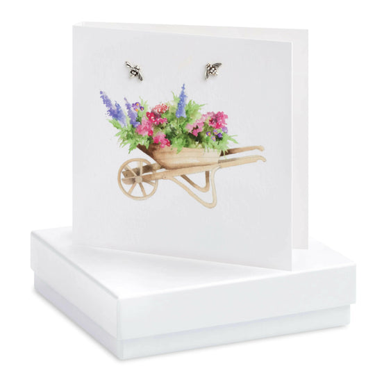 Boxed Wheelbarrow Earring Card Earrings Crumble and Core White  