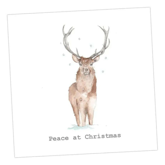 Deer Peace at Christmas Greeting Card Greeting & Note Cards Crumble and Core 12 x 12 cm  