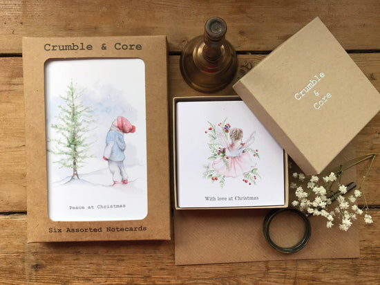 Boxed Christmas Pack 1 of Assorted A6 Cards Greeting & Note Cards Crumble and Core   
