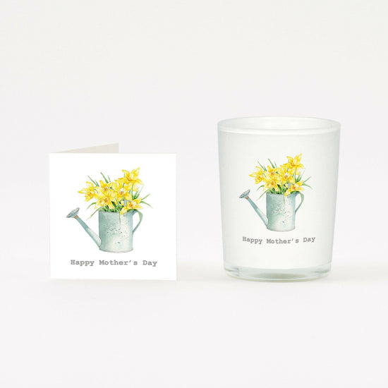 Daffodil Mother's Day Boxed Candle Candles Crumble and Core White 20cl 