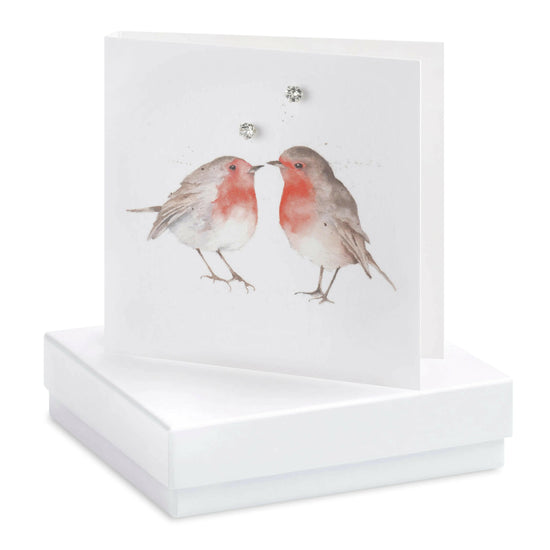 Boxed Earring Card Robins Blank Earrings Crumble and Core White  