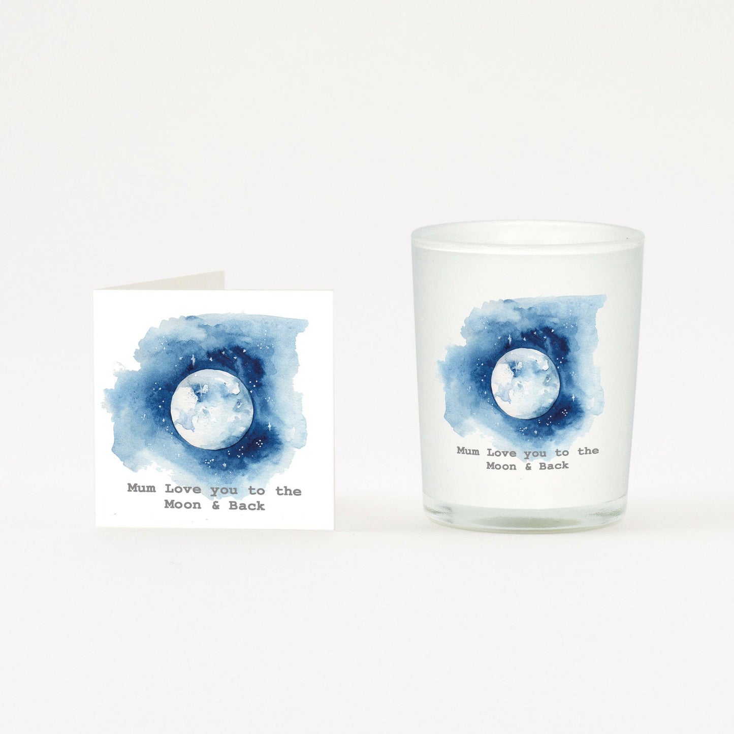 Love You To The Moon Mum Wreath Boxed Candle and Card Candles Crumble and Core White 20cl 