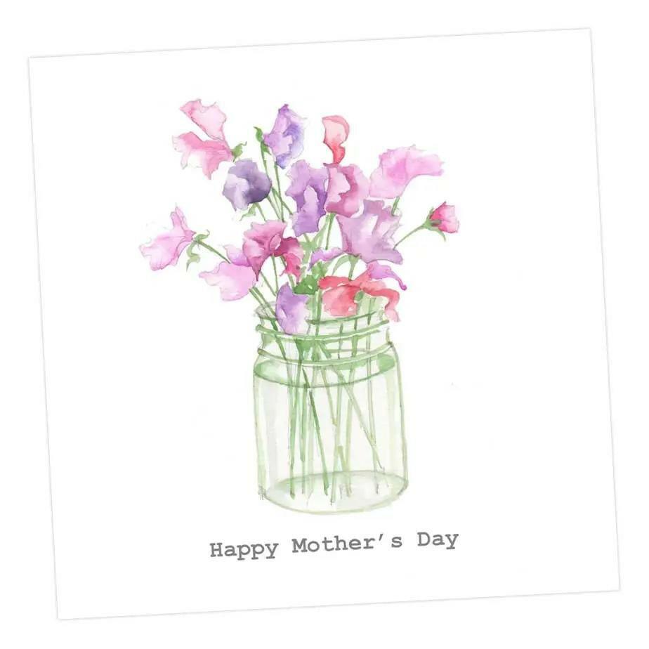 Sweet Peas, Mother's Day Card - Crumble and Core
