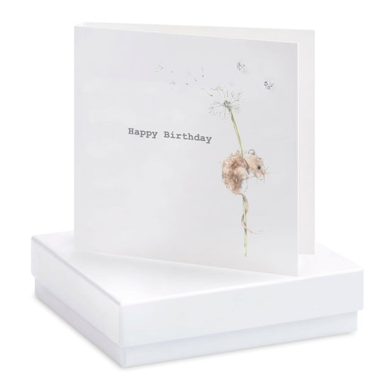 Sterling Silver Crystal Stud Earrings Gift Boxed on Birthday Card Adorable - Crumble and Core