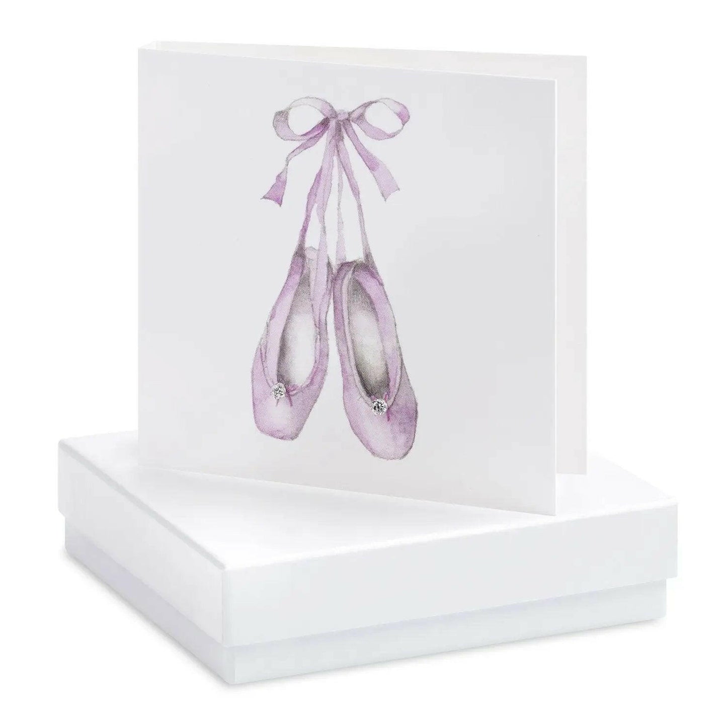 Boxed Ballet Shoes Earring Card Earrings Crumble and Core White  