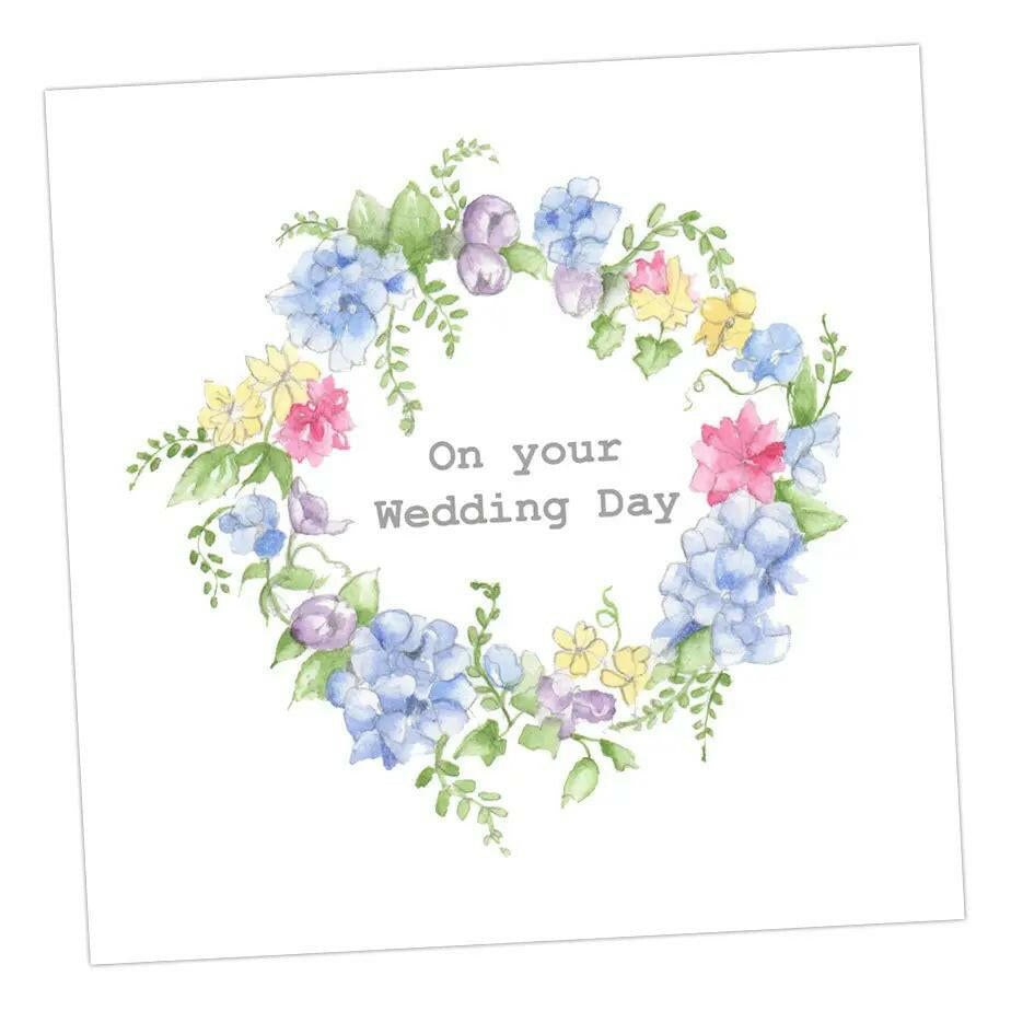 Wedding Wreath Card Greeting & Note Cards Crumble and Core 12 x 12 cm  