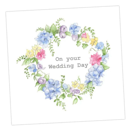 Wedding Wreath Card Greeting & Note Cards Crumble and Core 12 x 12 cm  