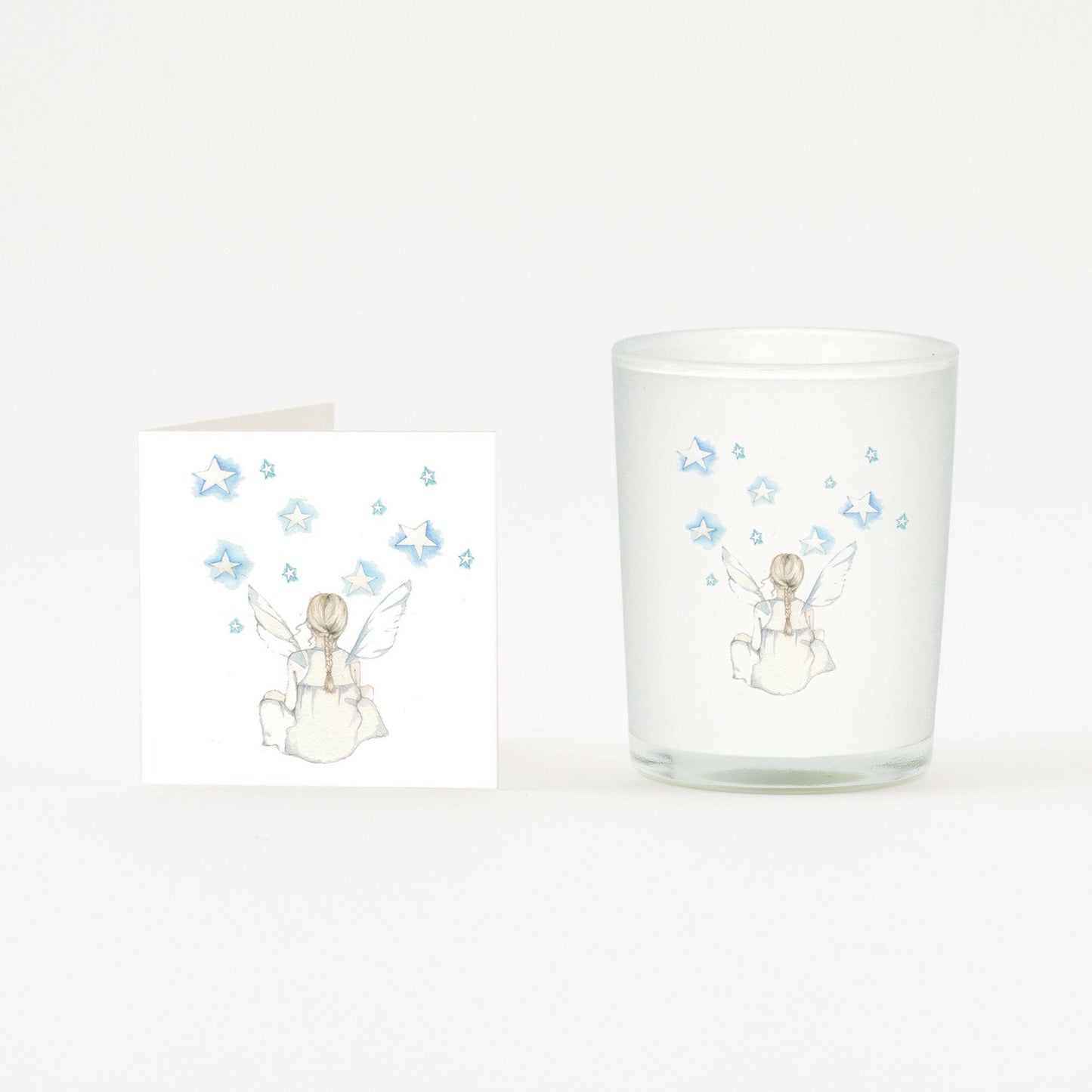 Fairy Boxed Candle and Card Candles Crumble and Core White 20cl 