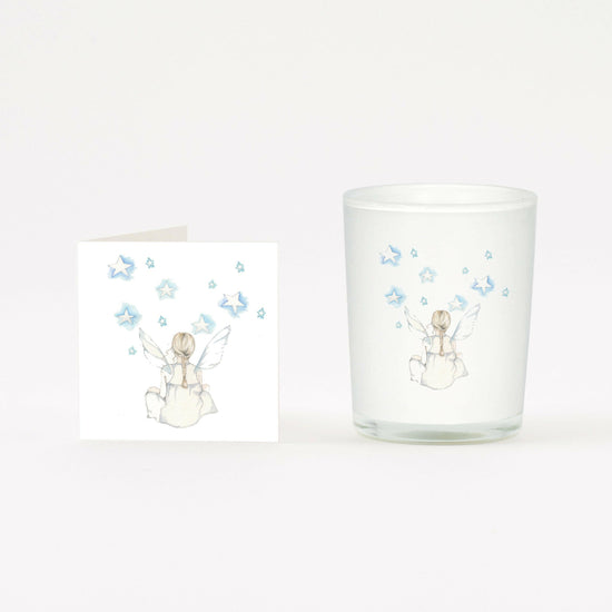 Fairy Boxed Candle and Card Candles Crumble and Core White 20cl 