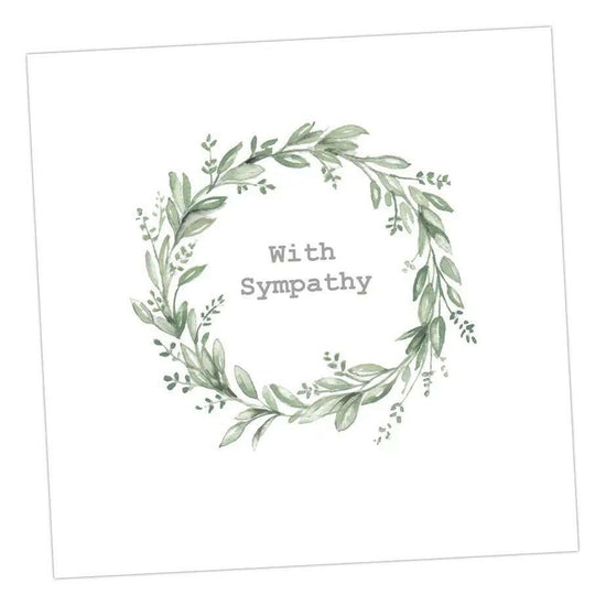 Sympathy Wreath Card Greeting & Note Cards Crumble and Core 12 x 12 cm  