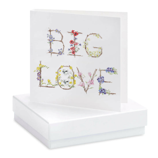 Boxed Big Love Earring Card Earrings Crumble and Core White  