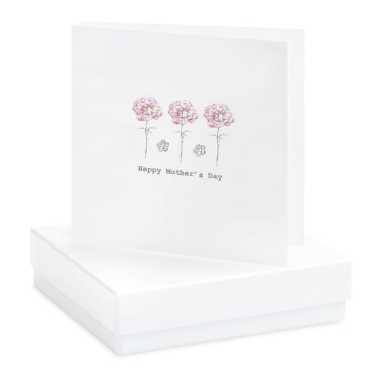 Boxed Peonies Mother's Day Earring Card Earrings Crumble and Core   