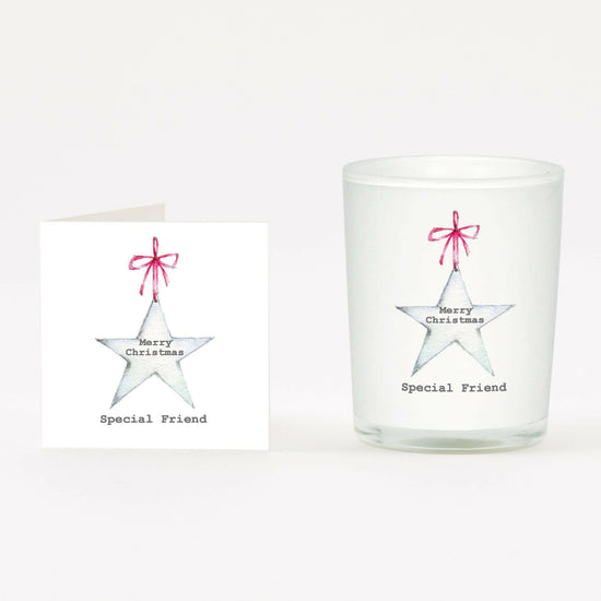 Christmas Star Friend Boxed Candle and Card Candles Crumble and Core   