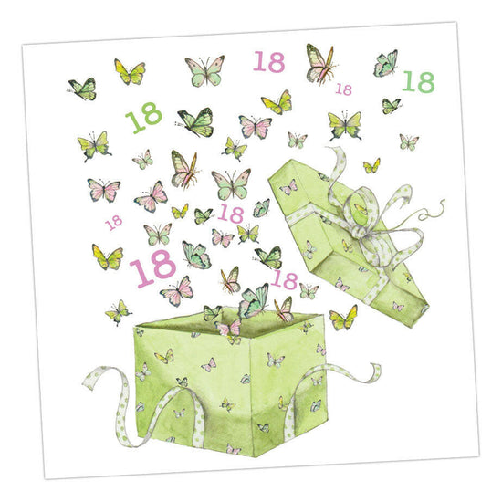 Butterfly 18th Birthday Card Greeting & Note Cards Crumble and Core   