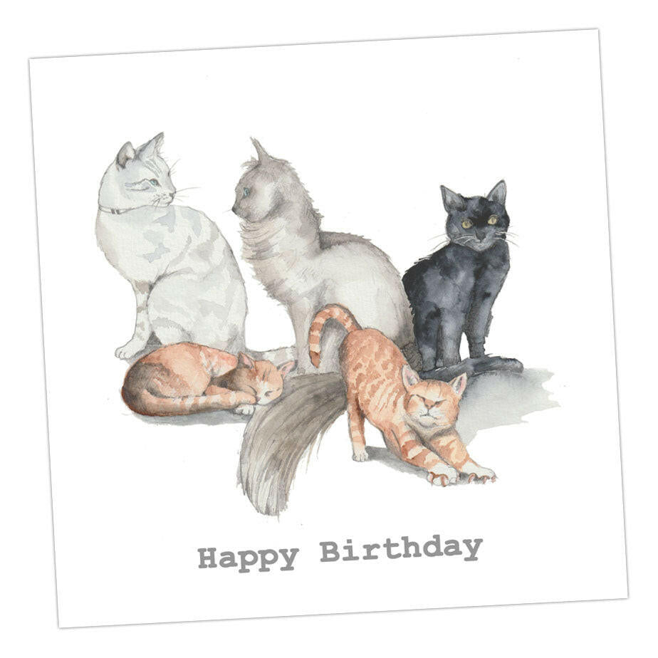 Cats Birthday Card Greeting & Note Cards Crumble and Core   