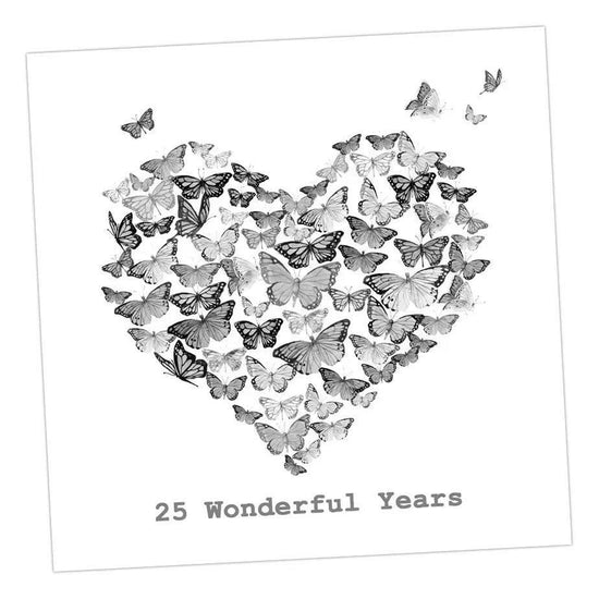 Butterfly 25th Anniversary Card Greeting & Note Cards Crumble and Core   