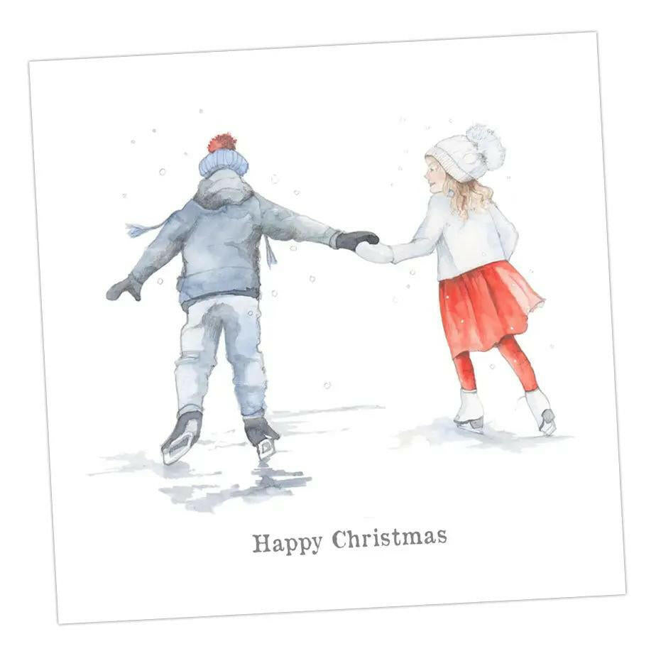 Christmas Skater Children Card Greeting & Note Cards Crumble and Core   