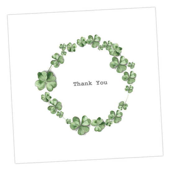 Shamrock Thank You Card Greeting & Note Cards Crumble and Core   