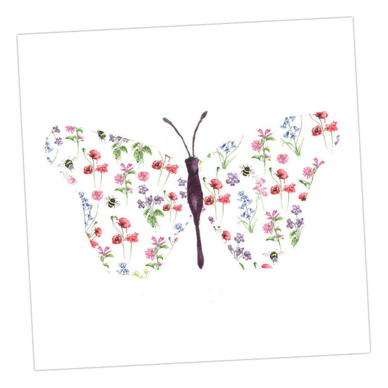 Cut Out Floral Butterfly Card Greeting & Note Cards Crumble and Core   