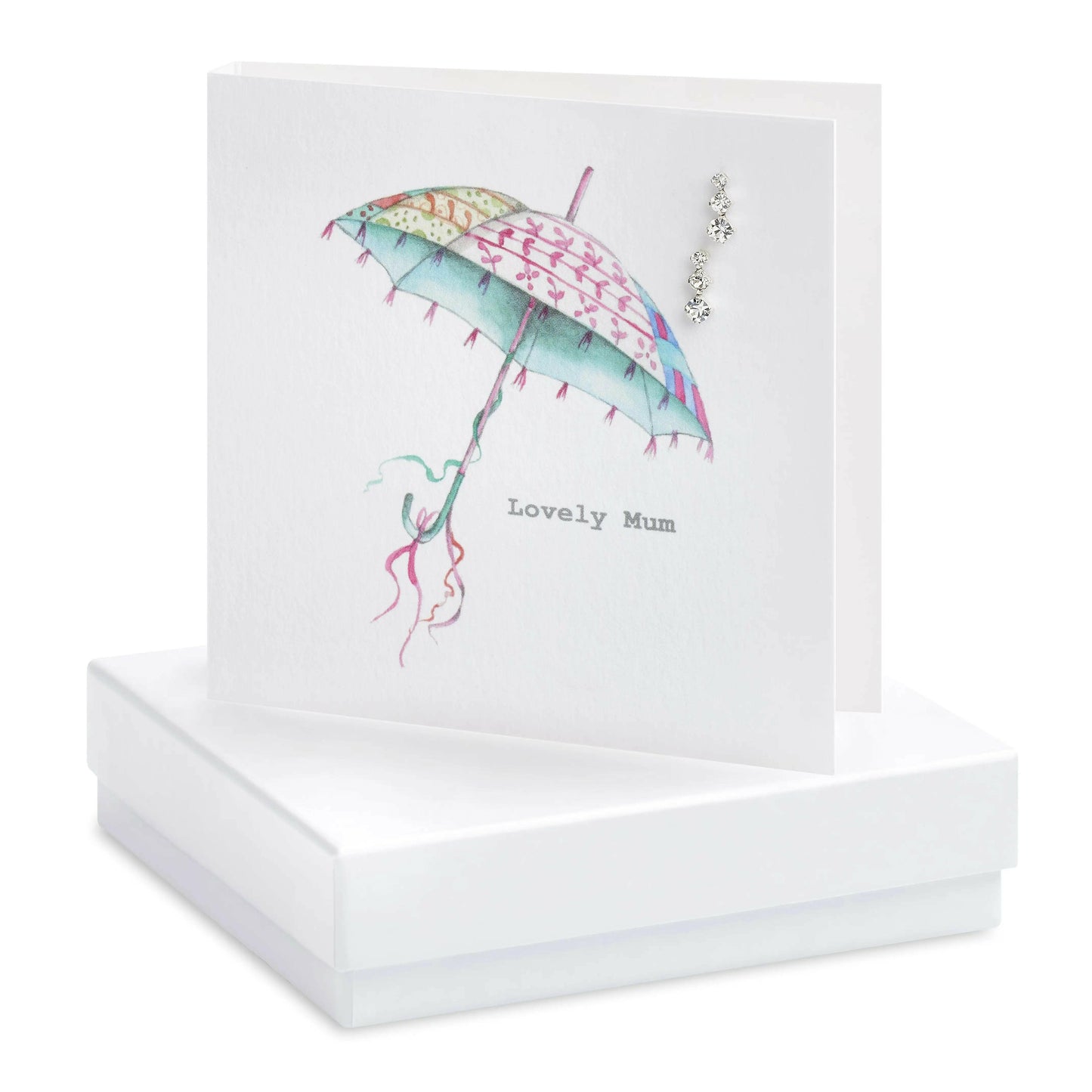 Boxed Umbrella Lovely Mum Earring Card Earrings Crumble and Core   