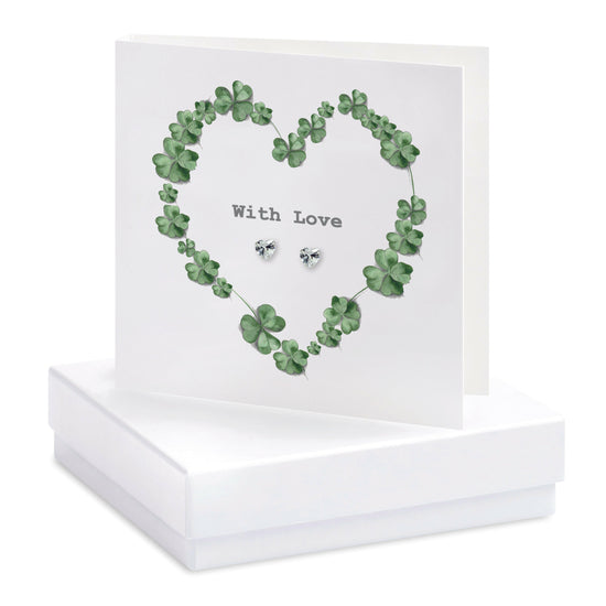 Boxed Shamrock Earring Card Earrings Crumble and Core   