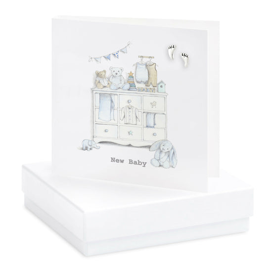 Boxed Baby Boys Room Earring Card Earrings Crumble and Core   