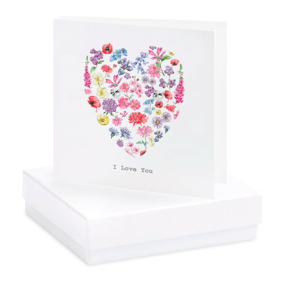 Love you Heart Earring Card Earrings Crumble and Core   