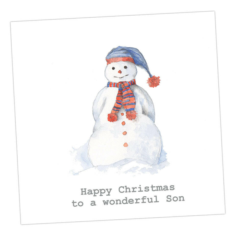 Christmas Snowman Son Greeting & Note Cards Crumble and Core   