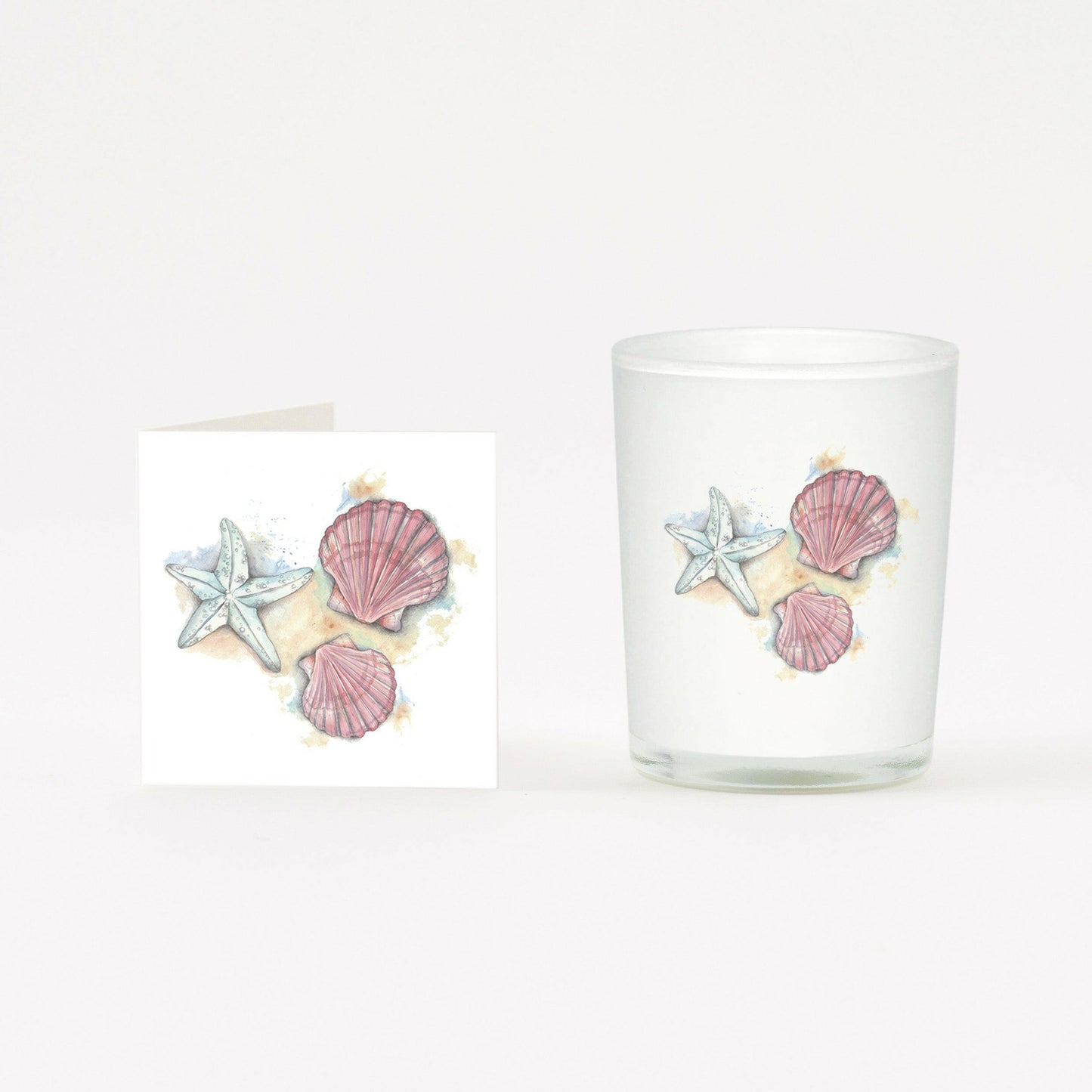 Seashells Boxed Candle and Card Candles Crumble and Core   