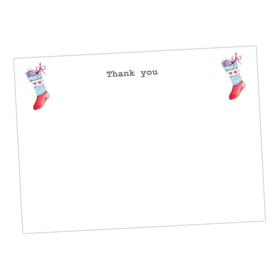 Christmas Stocking Thank You Note Cards Greeting & Note Cards Crumble and Core   