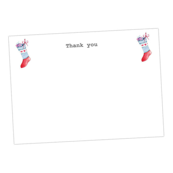 Christmas Stocking Thank You Note Cards Greeting & Note Cards Crumble and Core   