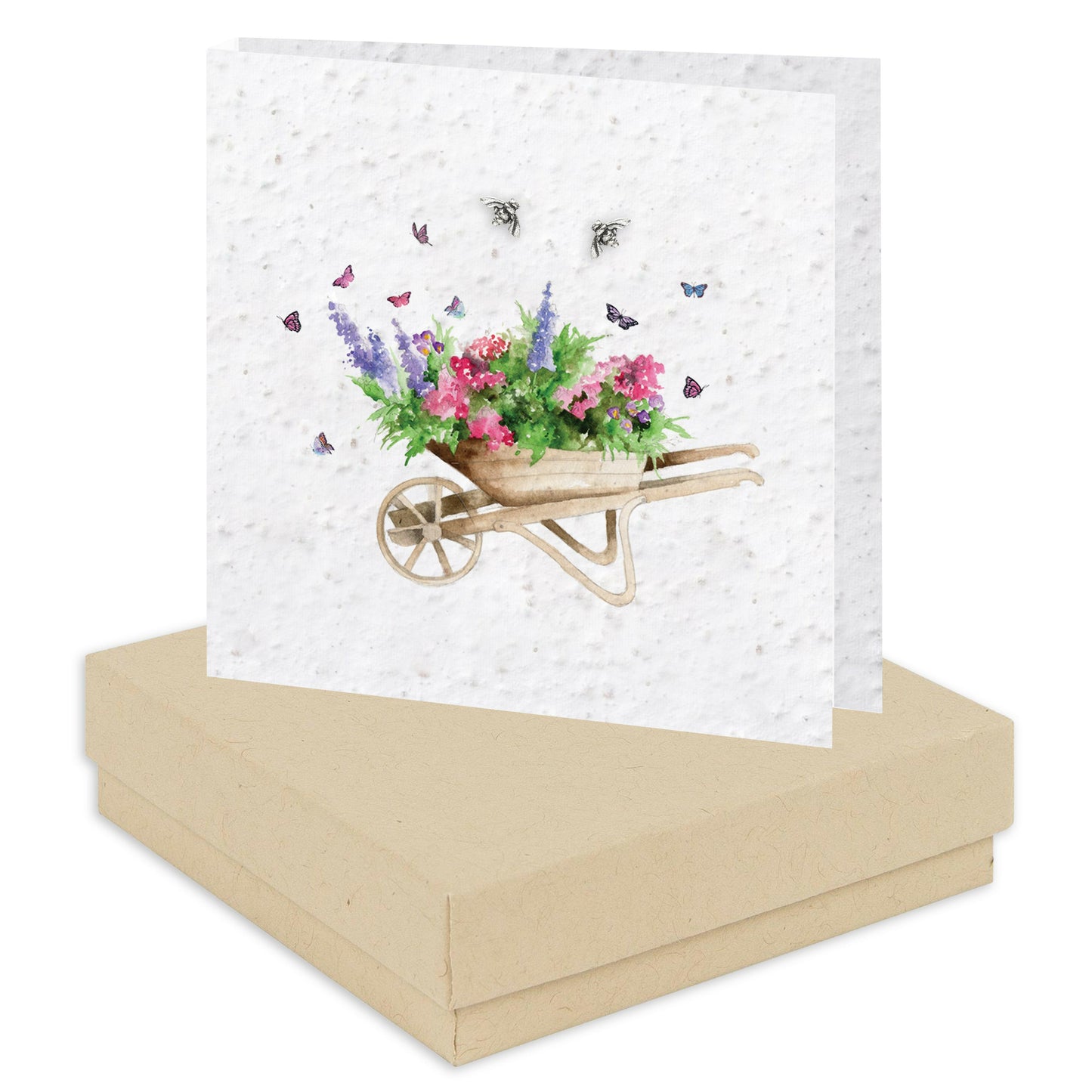 Boxed Wheelbarrow Plantable Seed Earring Card Earrings Crumble and Core   