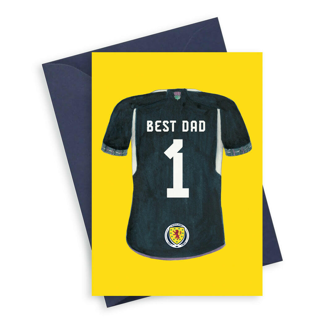 Scotland Football Shirt Son 1 A6 Greeting Card Greeting & Note Cards Crumble and Core   